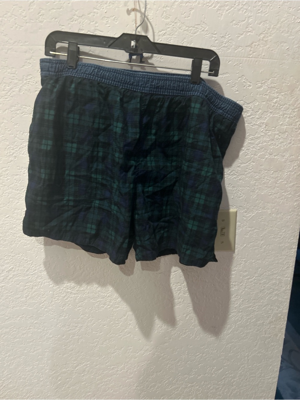 Gant Men's Green & Blue Plaid Swim Trunks